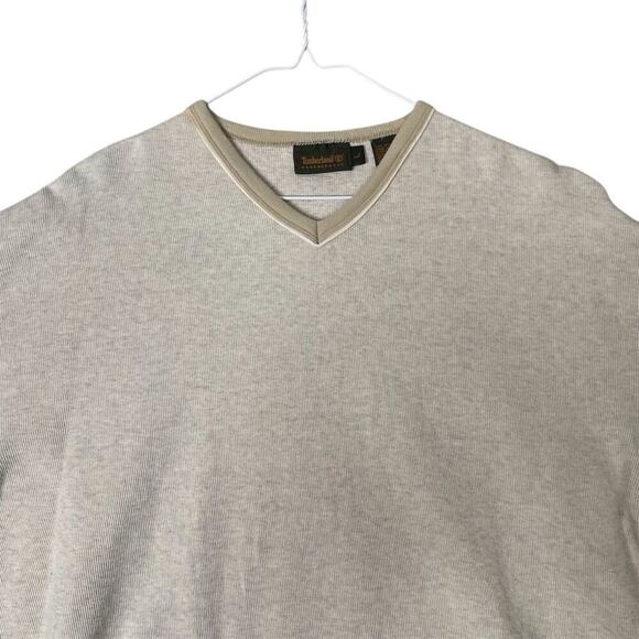 Timberland Weathergear Men's V-Neck  Beige Size L Pullover - Picture 2 of 16